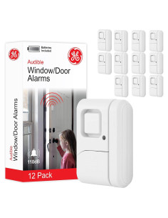 Alarma de Ventana y Puerta GE, Paquete de 12, 120 dB