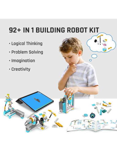 Kit de Construcción de Robots Makerzoid 72 en 1 STEM 6-12 Años