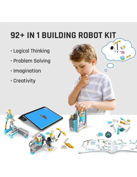 Kit de Construcción de Robots Makerzoid 72 en 1 STEM 6-12 Años