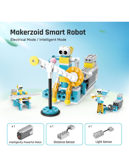 Kit de Construcción de Robots Makerzoid 72 en 1 STEM 6-12 Años
