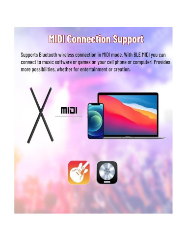 Batería Electrónica Virtual Bewinner - 9 Tambores, Sin Ruido