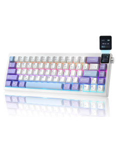 Teclado Mecánico AJAZZ AK650 Inalámbrico 65% RGB Púrpura
