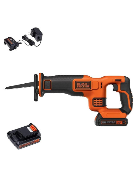 Sierra Recíproca Inalámbrica BLACK+DECKER 20V Kit 2,04 kg