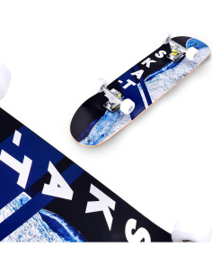 Patineta Seething 31" Arce Canadiense 7 Capas Doble Kick 2