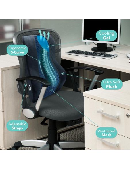 Almohada Lumbar Samsonite SA6257 con Gel Refrigerante