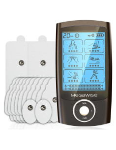 MegaWise Estimulador Muscular EMS TENS 48 Modos 14 Electrodos