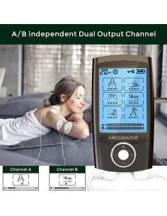 MegaWise Estimulador Muscular EMS TENS 48 Modos 14 Electrodos 2