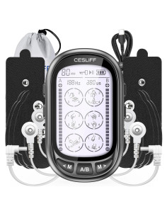 Estimulador Muscular TENS CESLIFF Doble Canal 24 Modos
