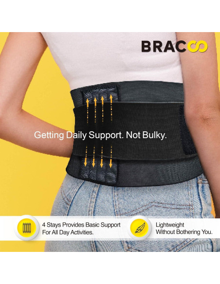 Faja Lumbar Bracoo BS33 Ajustable para Alivio Espalda