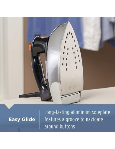 Plancha a Vapor BLACK+DECKER F67E-T Aluminio 8 Temperaturas