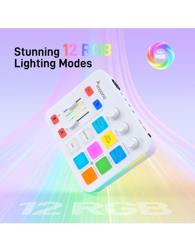 Mezclador de Audio Gaming MAONO G1 NEO RGB Bluetooth 48V