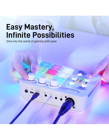 Mezclador de Audio Gaming MAONO G1 NEO RGB Bluetooth 48V