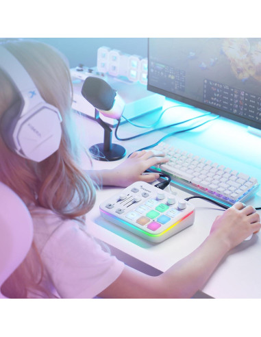 Mezclador de Audio Gaming MAONO G1 NEO RGB Bluetooth 48V