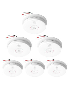 Detectores de Humo Siterlink GS562A Interconectados 6 Paquete