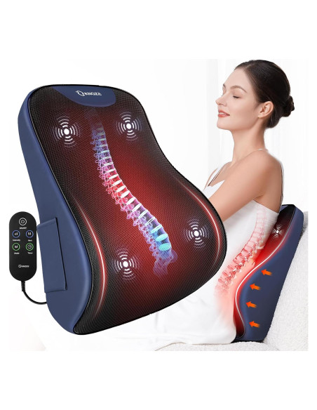 Almohada Lumbar KNQZE KB7 con Calentamiento y Masaje