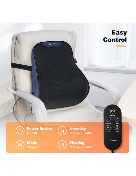 Almohada Lumbar KNQZE KB7 con Calentamiento y Masaje