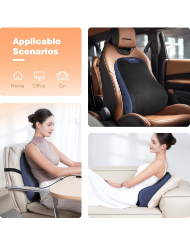 Almohada Lumbar KNQZE KB7 con Calentamiento y Masaje