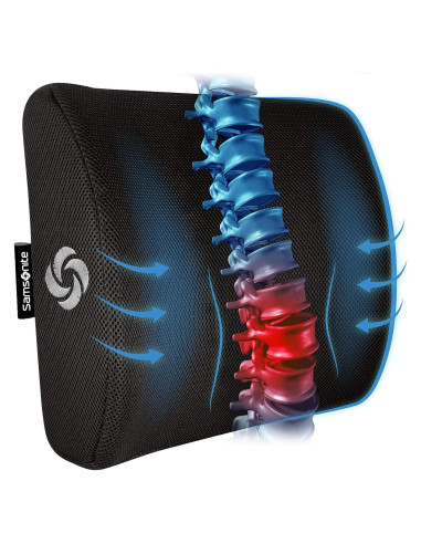 Almohada Soporte Lumbar Samsonite Espuma de Memoria Ajustable