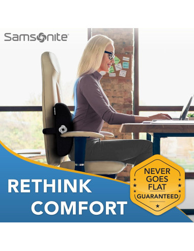 Almohada Soporte Lumbar Samsonite Espuma de Memoria Ajustable