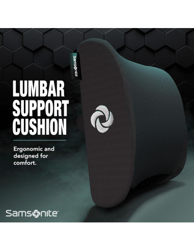 Almohada Soporte Lumbar Samsonite Espuma de Memoria Ajustable