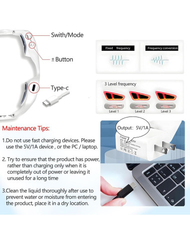 Gafas Masajeador de Luz Roja CIYEALLS para Ojos 3D
