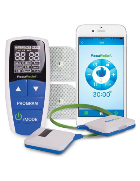 AccuRelief Estimulador TENS EMS Inalámbrico con Control Remoto