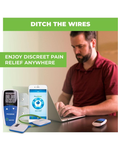AccuRelief Estimulador TENS EMS Inalámbrico con Control Remoto