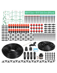Kit de riego por goteo ASPULU 70 m 221 piezas con nebulización