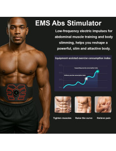 Estimulador Muscular EMS eAnjoy MH-1038 para Abdominales 2