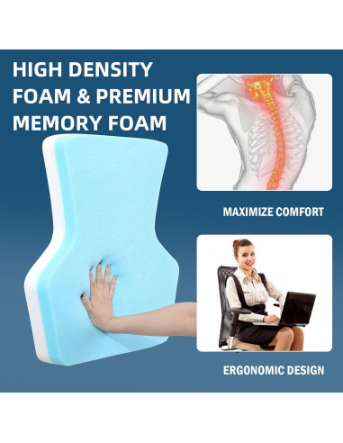 HOMBYS Almohada Lumbar Ajustable para Sillón 50,8x54,9 cm