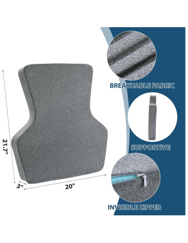 HOMBYS Almohada Lumbar Ajustable para Sillón 50,8x54,9 cm