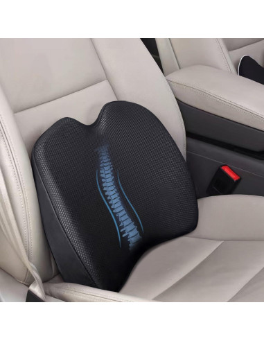Almohada Lumbar Ergonómica SPRFUFLY para Auto - Espuma Memoria