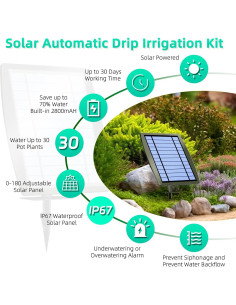 Sistema de Riego por Goteo Solar OHYEAHSPIN 20-30 Macetas 2