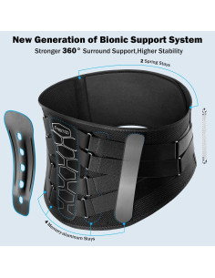 Faja Lumbar FREETOO XX-Large Soporte Ergonómico 3D 2