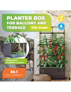 Huerto Elevado BioGreen JGL-T con Enrejado y Autorriego 2