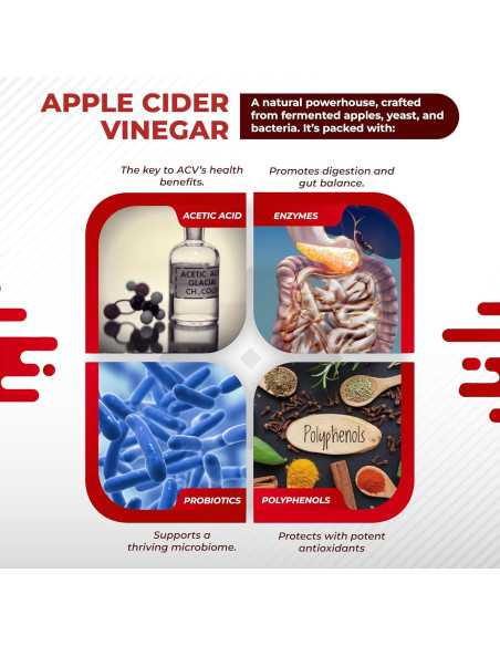 Suplemento de Vinagre de Sidra de Manzana NuraFuse 150 Cápsulas