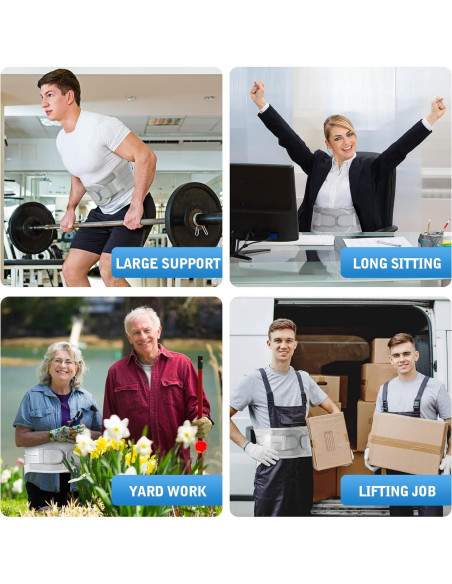 Faja de Soporte para Espalda Baja EGjoey - Mediana Gris Faja de Soporte para Espalda Baja EGjoey - Mediana Gris