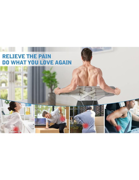 Faja de Soporte para Espalda Baja EGjoey - Mediana Gris Faja de Soporte para Espalda Baja EGjoey - Mediana Gris