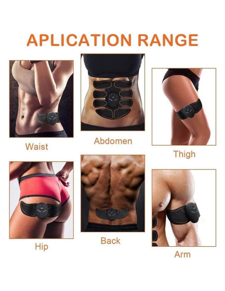 Cinturón de Fitness JoJoMooN Estimulador de Abdomen Negro