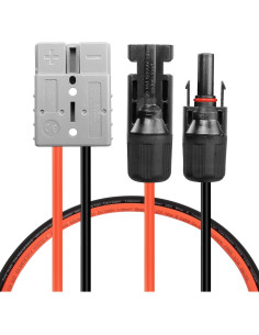 Cable Solar YAODHAOD 4mm 1M Conector Anderson 50A 2