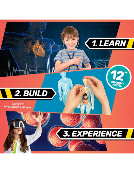 Kit de Ciencia VR Bill Nye - Laboratorio del Cuerpo 30 Piezas