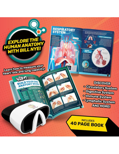 Kit de Ciencia VR Bill Nye - Laboratorio del Cuerpo 30 Piezas