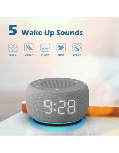 Reloj Despertador Buffbee 2-en-1 con Sonidos y Luces