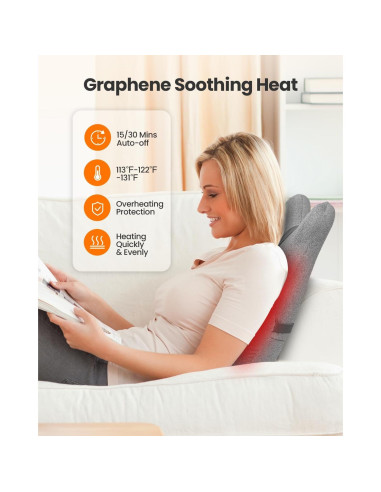 Almohada Lumbar CILI con Masaje y Calefacción 43x14x48cm