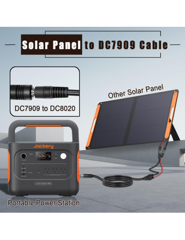 Adaptador Solar COMeap MC4 a DC 8mm 1.8m para Generadores