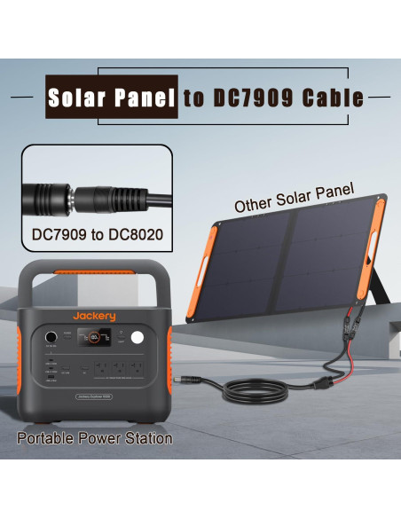 Adaptador Solar COMeap MC4 a DC 8mm 1.8m para Generadores