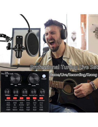 Kit de Podcast BM-800 CofeLife con Brazo y Filtro Antipop