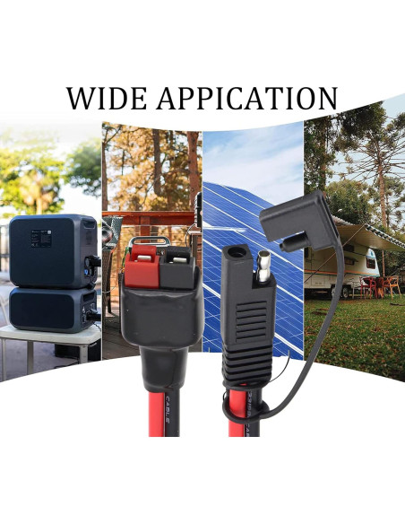Adaptador Solar SAE 12AWG a Anderson 60cm HCFeng
