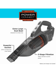 Aspiradora de Mano Inalámbrica BLACK+DECKER BCHV001B 20V 2