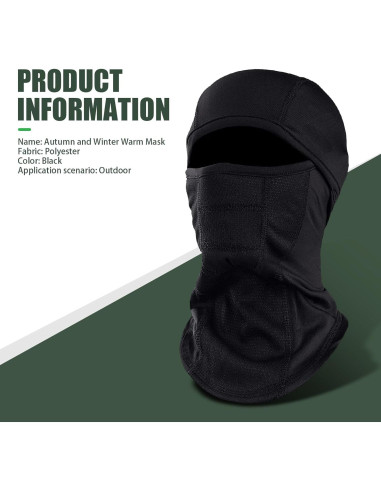 Forro de Casco de Motocicleta Zeathery Herymz3232bl Térmico Negro 40x24cm